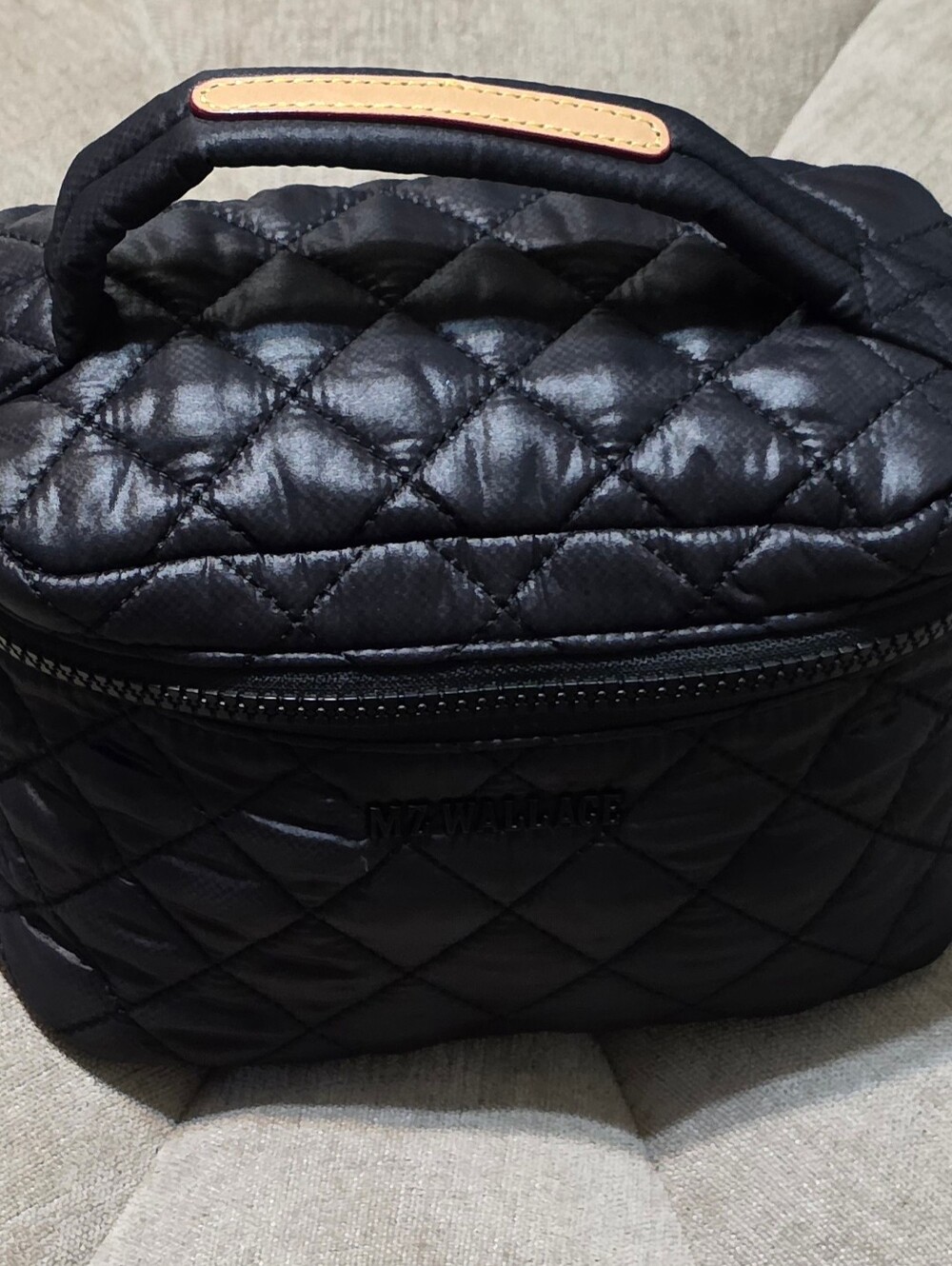 MZ Wallace Quilted Black Travel Pouch